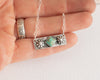 Turquoise Bar Necklace One Inch