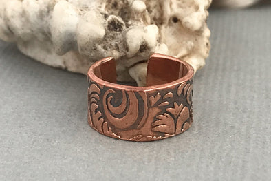 Copper Ear cuff Leather look