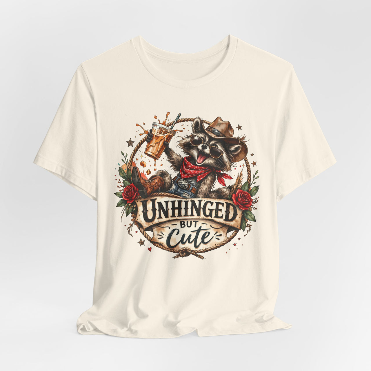 Unhinged But Cute Raccoon T-Shirt