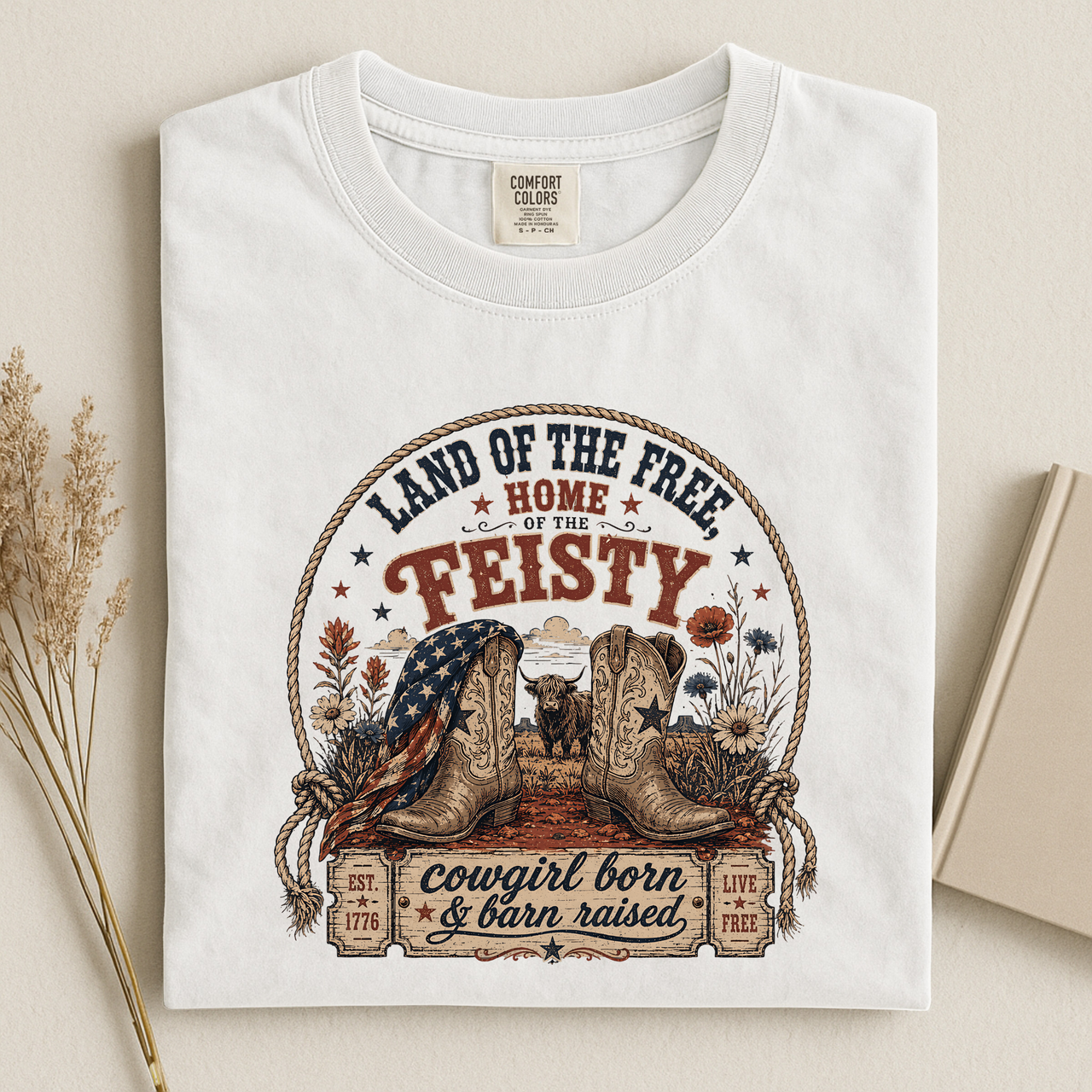 Feisty Cowgirl T‑Shirt