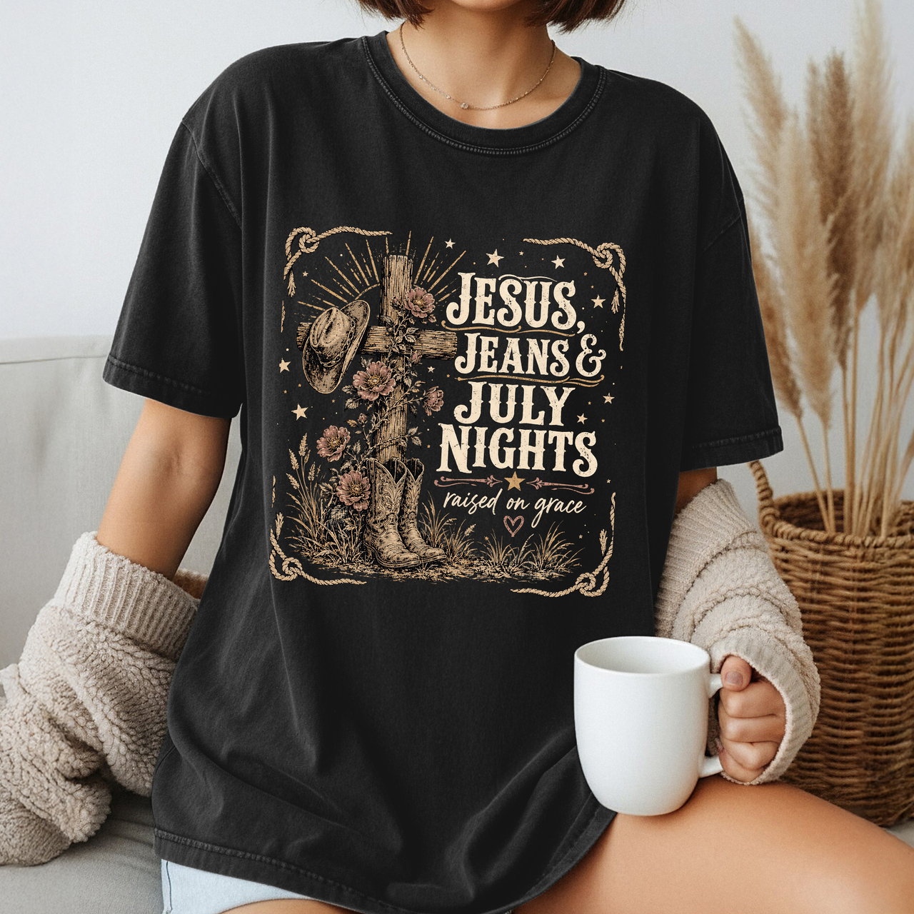 Jesus, Jeans & July Nights T-Shirt