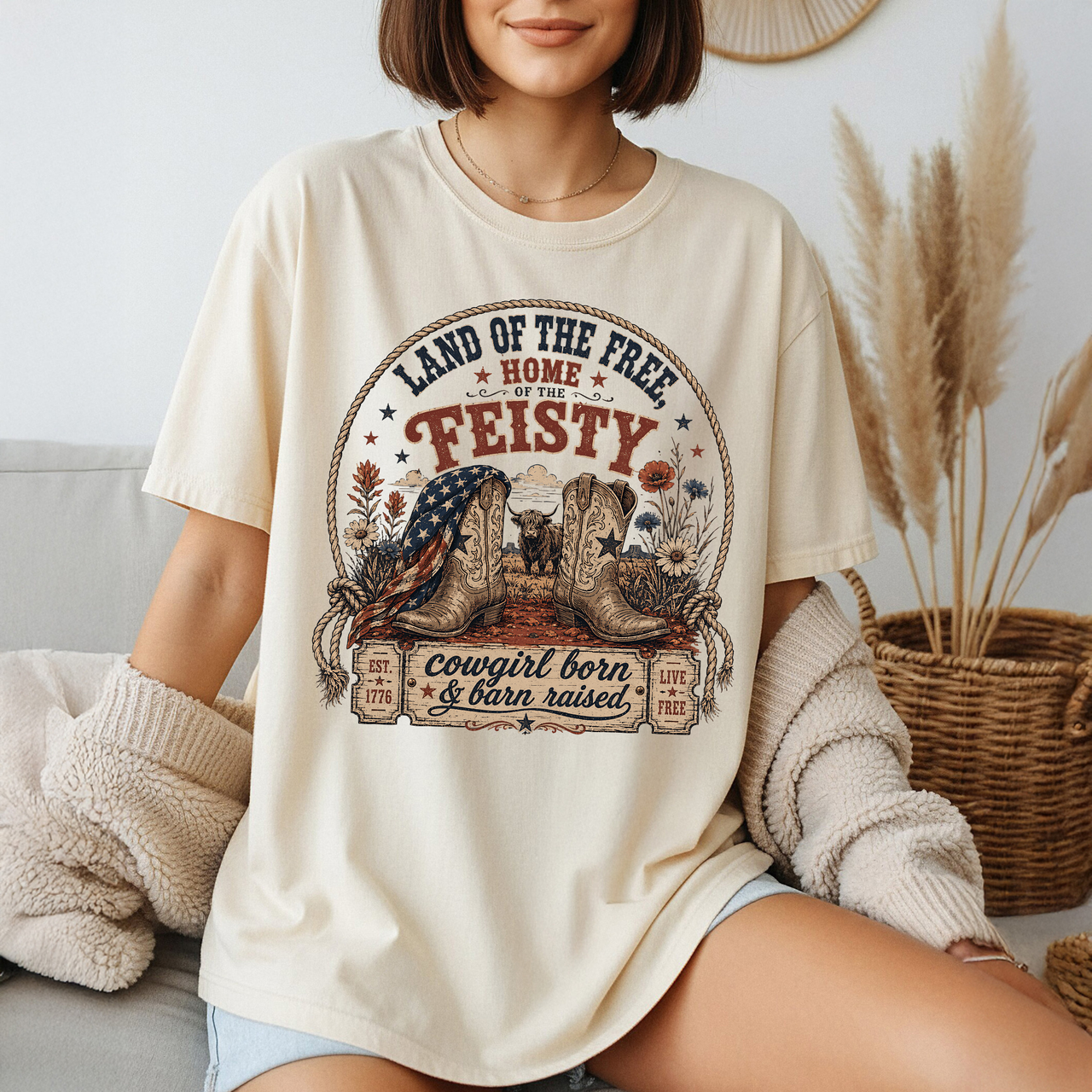 Feisty Cowgirl T‑Shirt