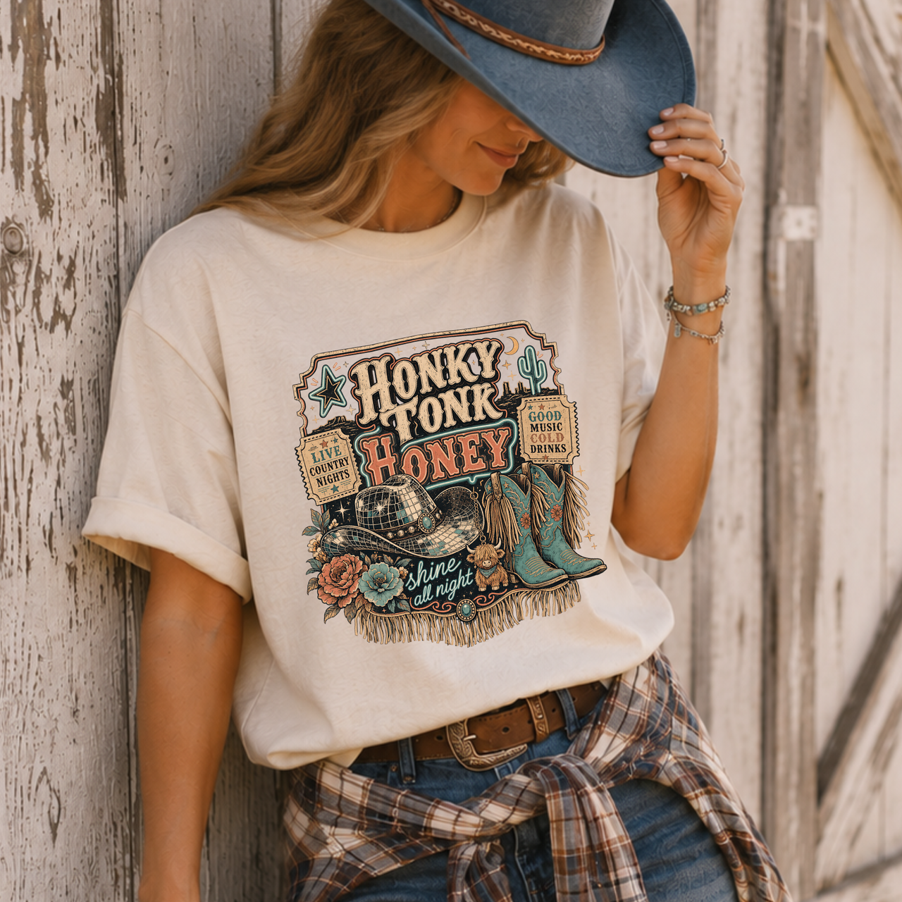 Honky Tonk Honey Graphic T-Shirt