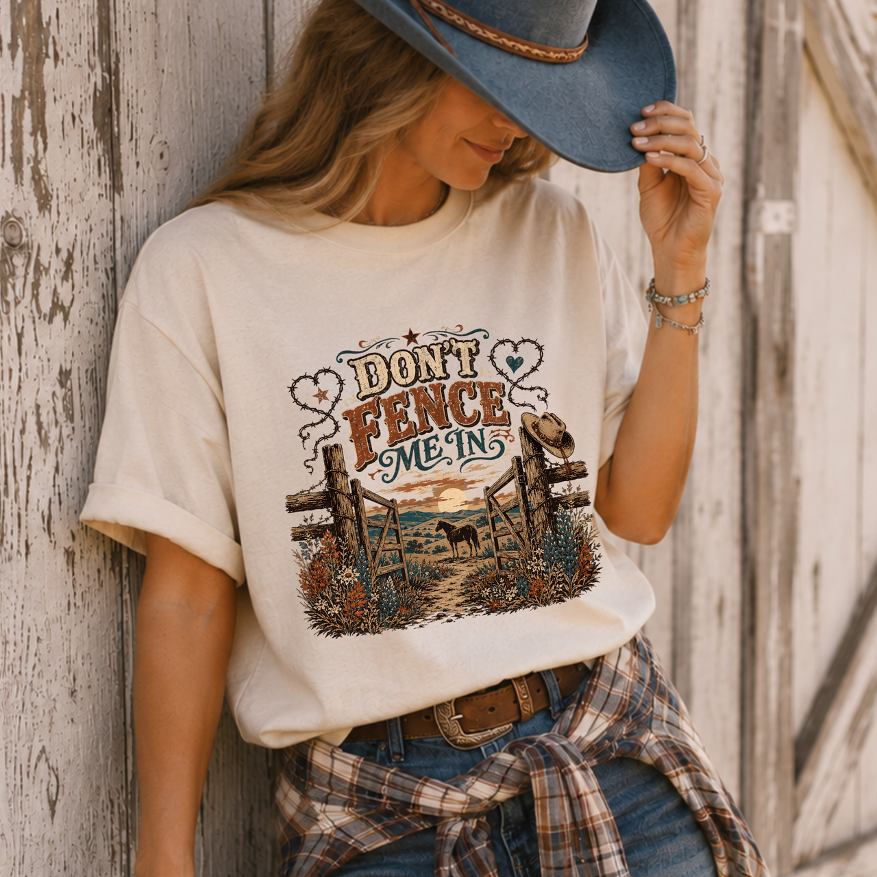 Don't Fence Me In Vintage Western T-Shirt
