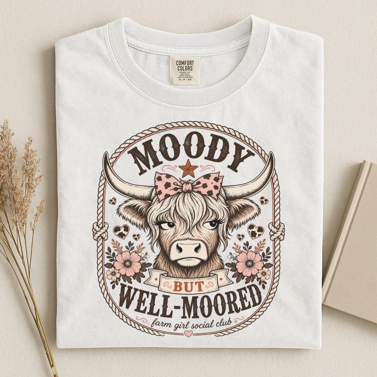 Moody But Well-Moored Cow Graphic T-Shirt