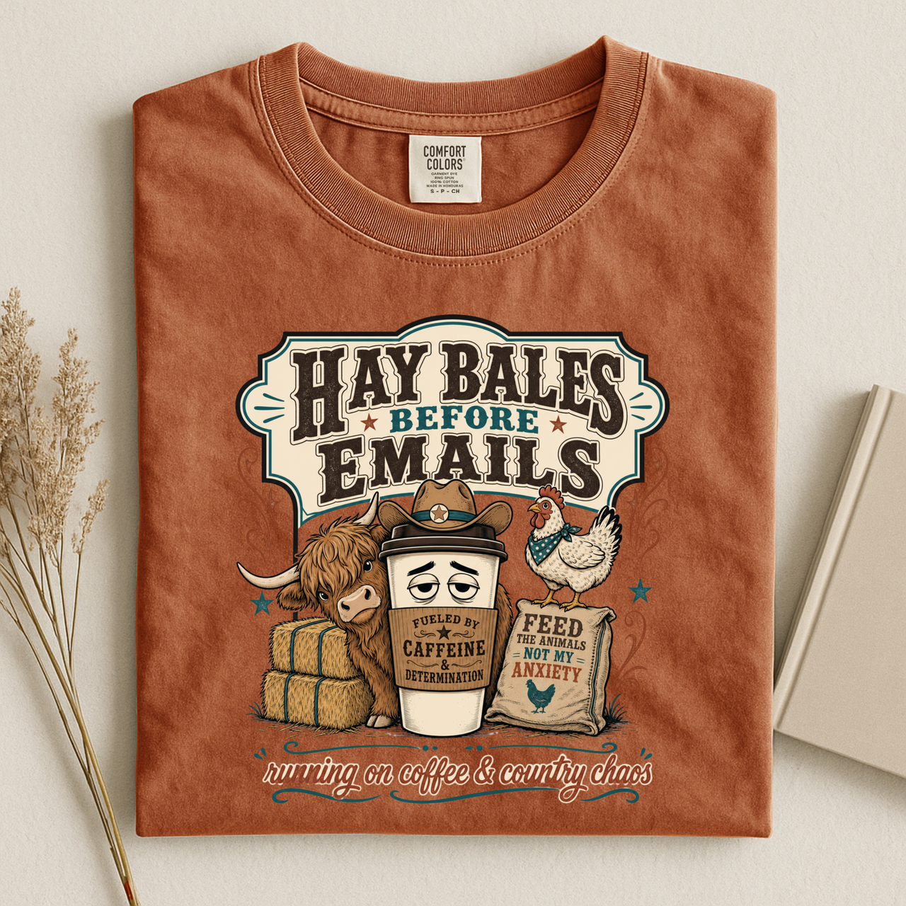 Hay Bales Before Emails T-Shirt