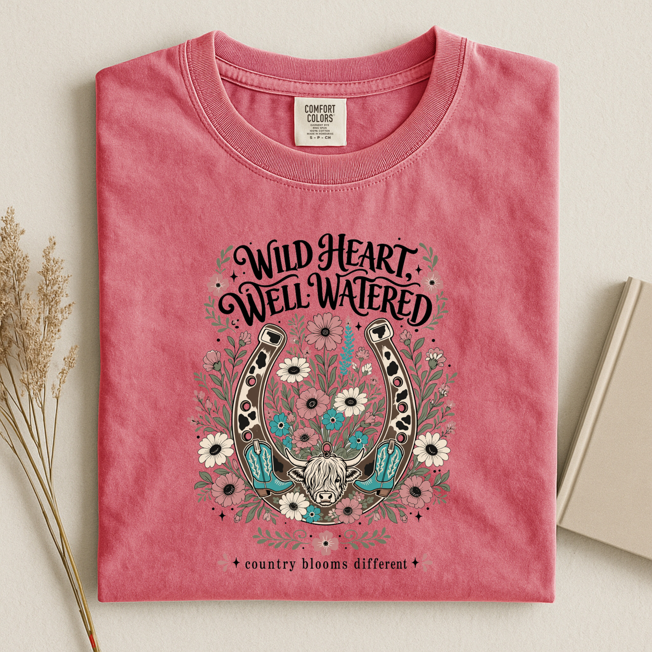 Wild Heart, Well Watered Floral Horseshoe Graphic