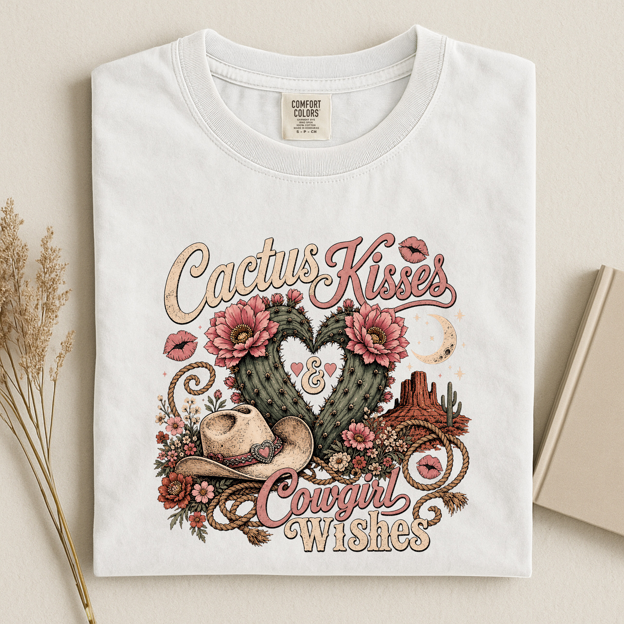 Cactus Kisses Cowgirl Wishes T-Shirt