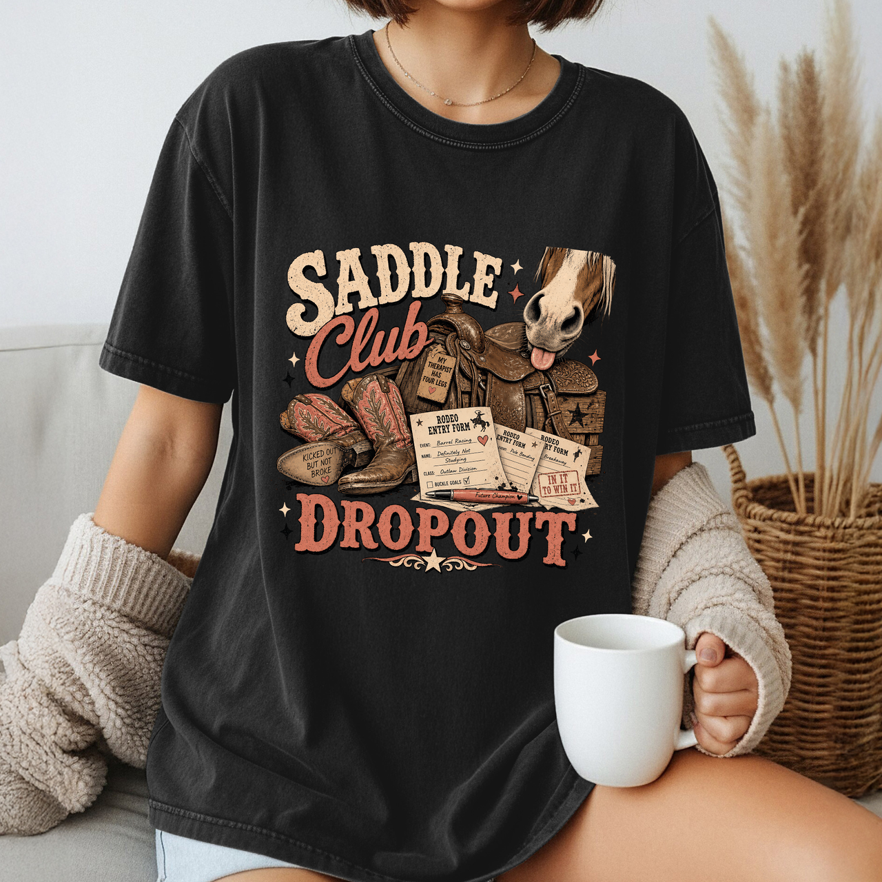 Saddle Club Dropout T-Shirt — Vintage Western Horse Tee