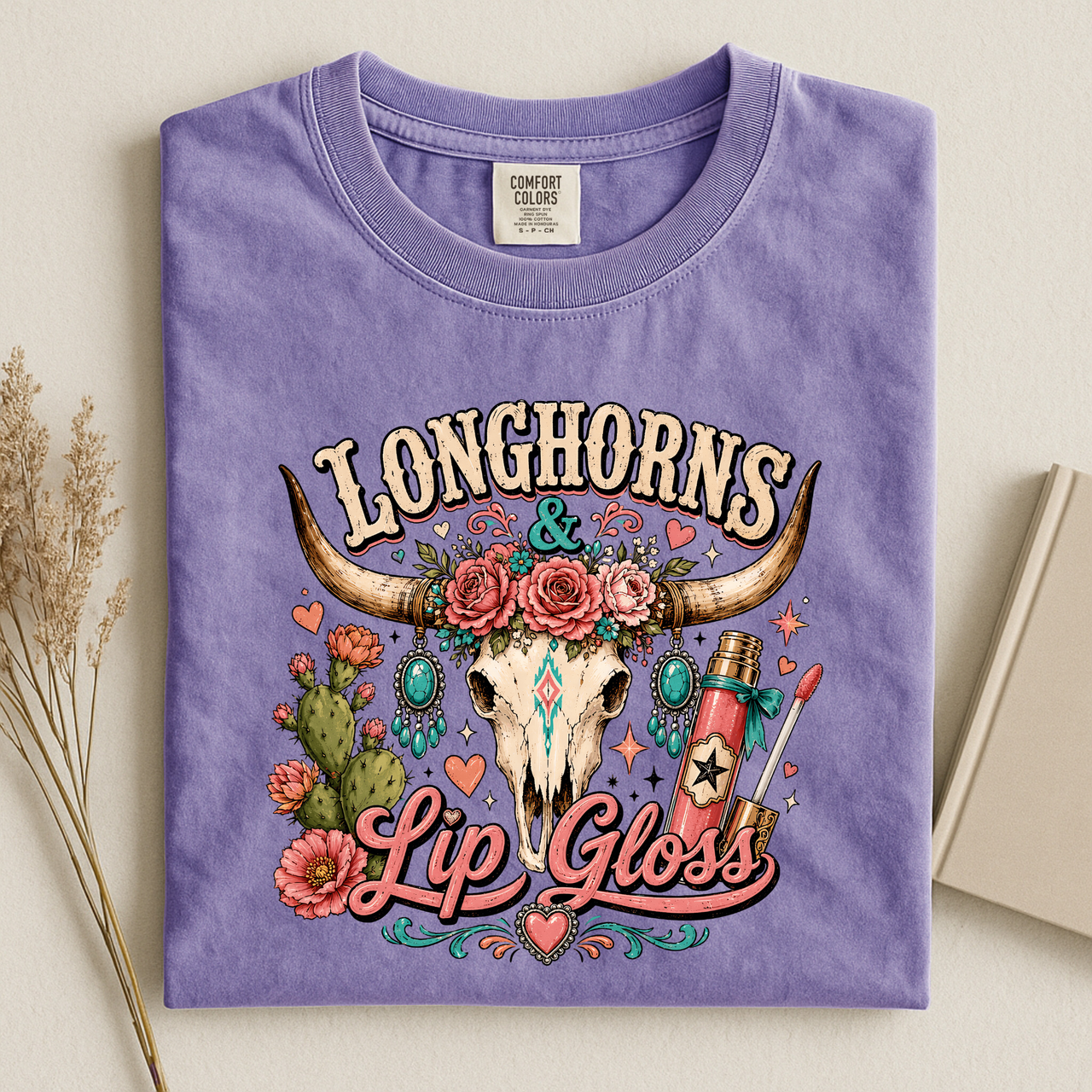 Longhorns & Lip Gloss Graphic T-Shirt