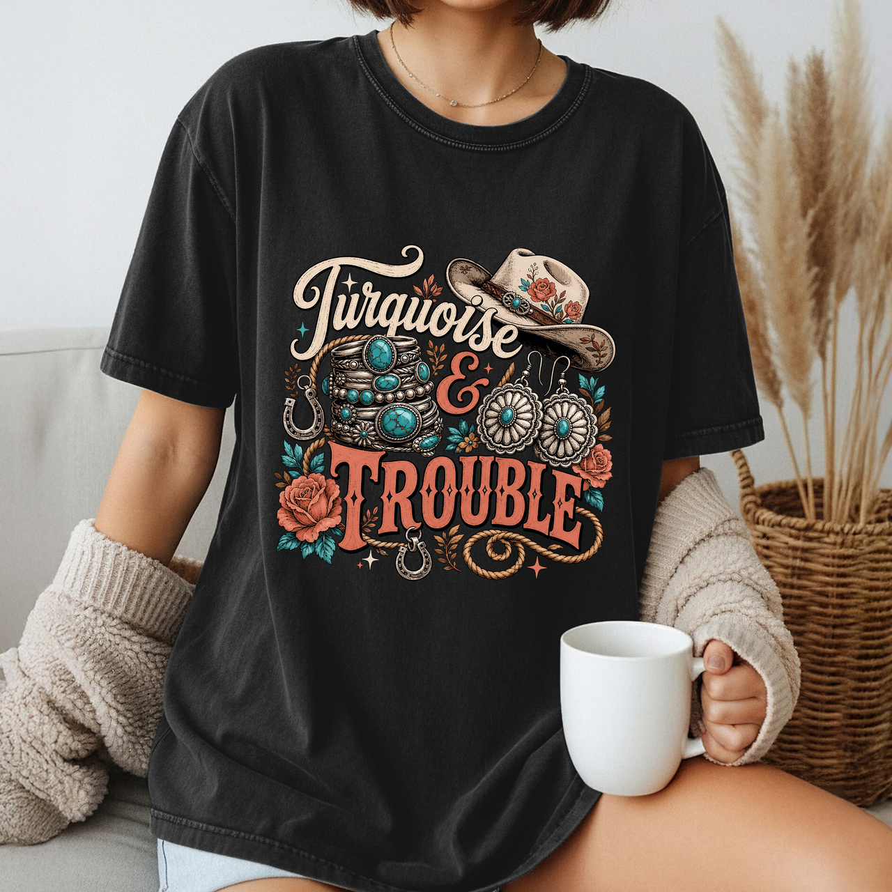 Turquoise & Trouble Western Graphic T-Shirt