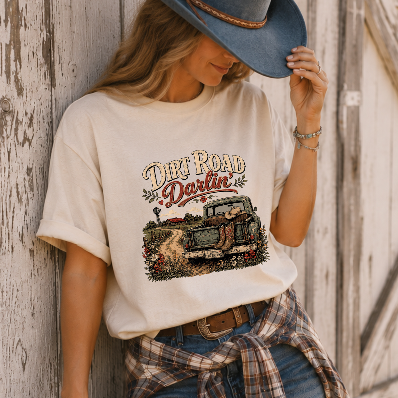 Dirt Road Darlin' Vintage Truck T-Shirt