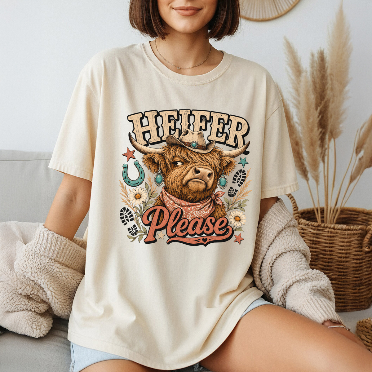 Heifer Please Cow Graphic T-Shirt