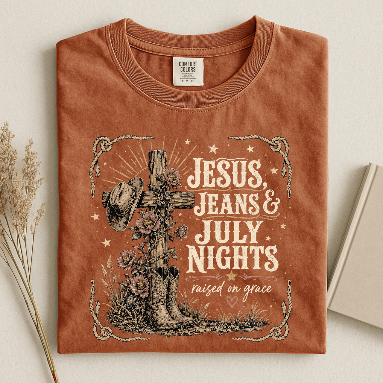 Jesus, Jeans & July Nights T-Shirt