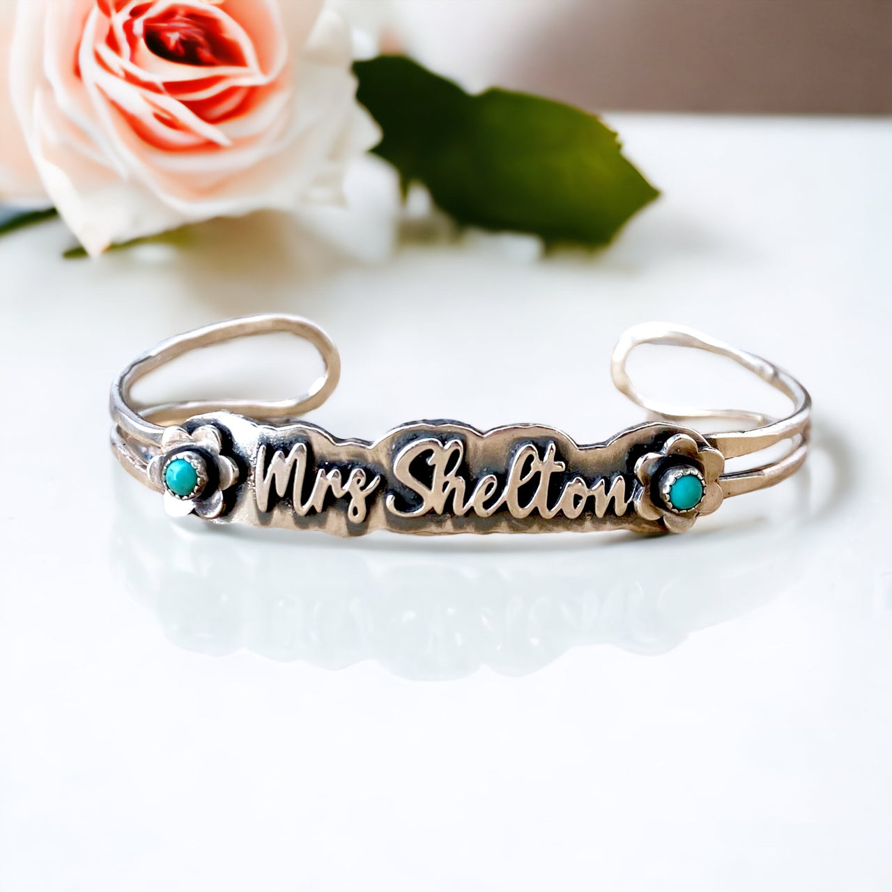 Custom Turquoise Name Bracelet
