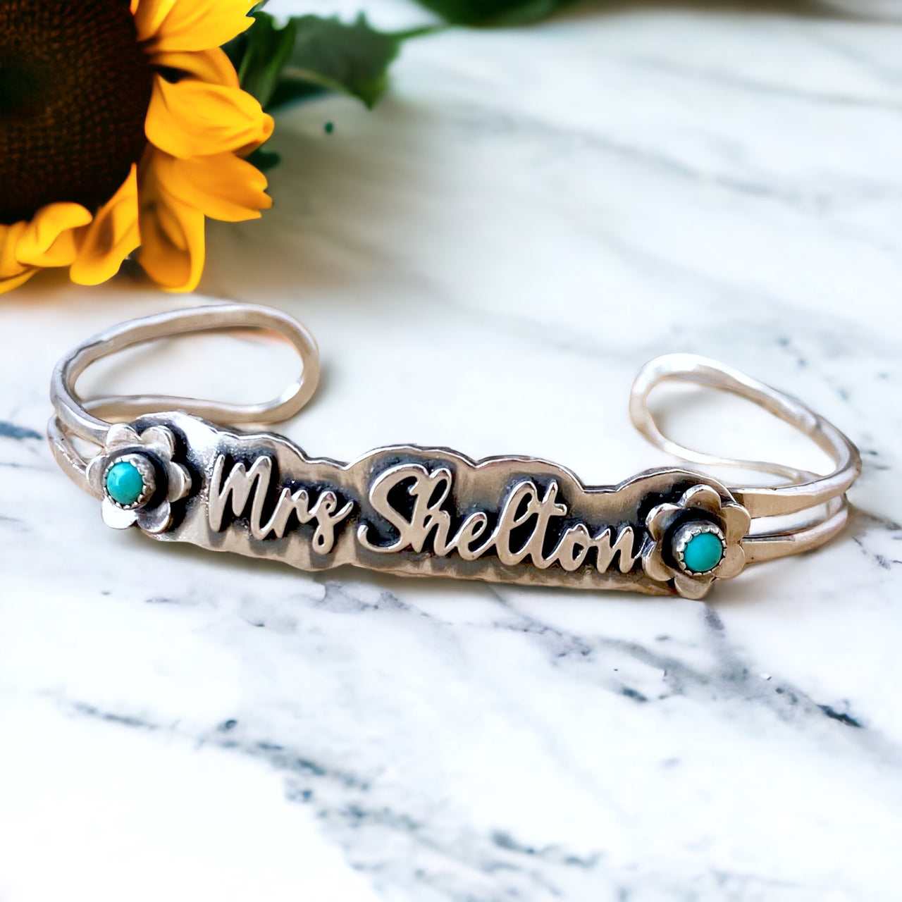 Custom Turquoise Name Bracelet