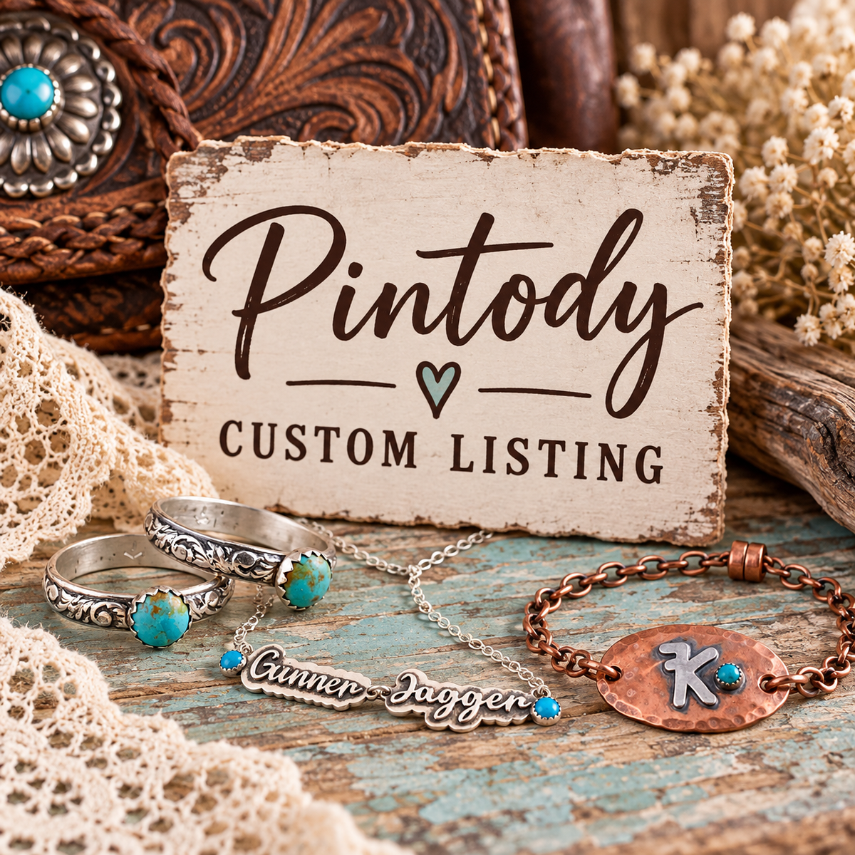 Custom Copper Earrings with Brand