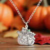Pumpkin & Witch Cat Pendant