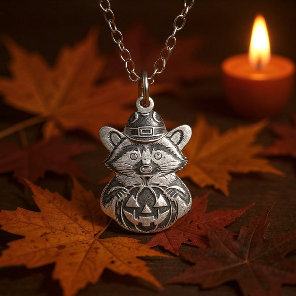 Cowboy Raccoon Halloween Pendant