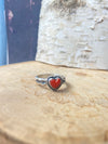 Coral heart ring size 8