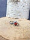 Coral heart ring size 8