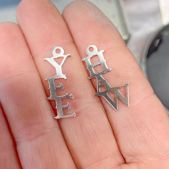 Sterling Silver Yee Haw Earrings