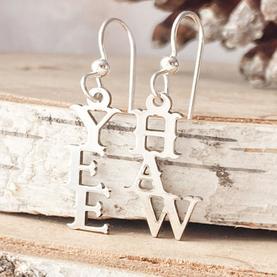 Sterling Silver Yee Haw Earrings