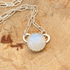 Sterling Silver Rainbow Moonstone Necklace