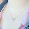 Sterling Silver Rainbow Moonstone Necklace