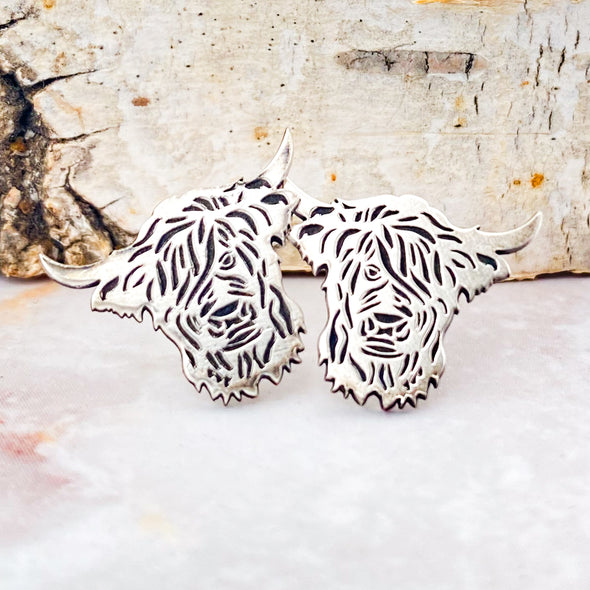 Highland Cow Stud Earrings