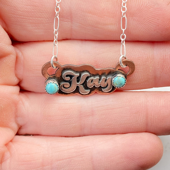 Retro Name Necklace