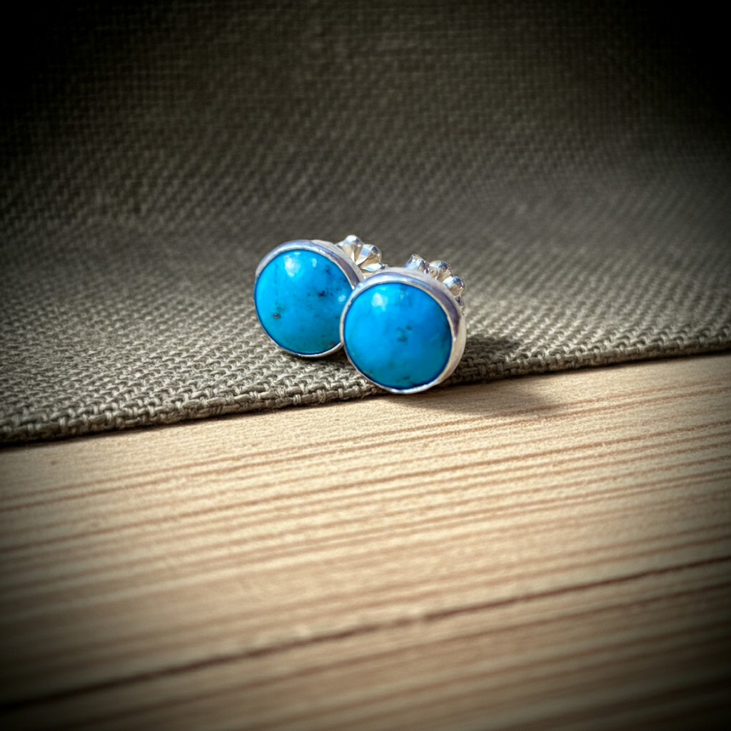 8mm turquoise studs