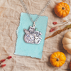 Pumpkin & Witch Cat Pendant