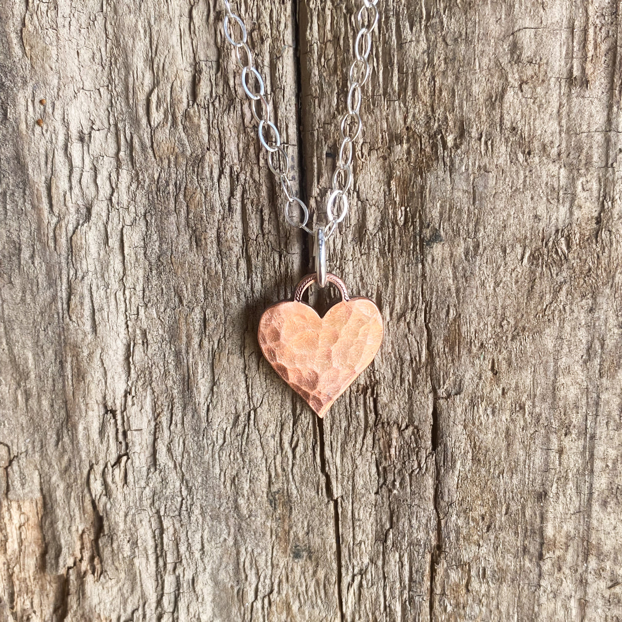 Tiny Copper Heart Necklace
