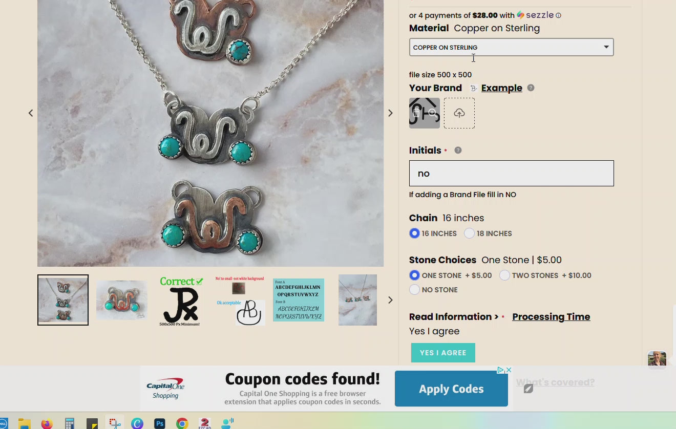 how to order a brand pendant
