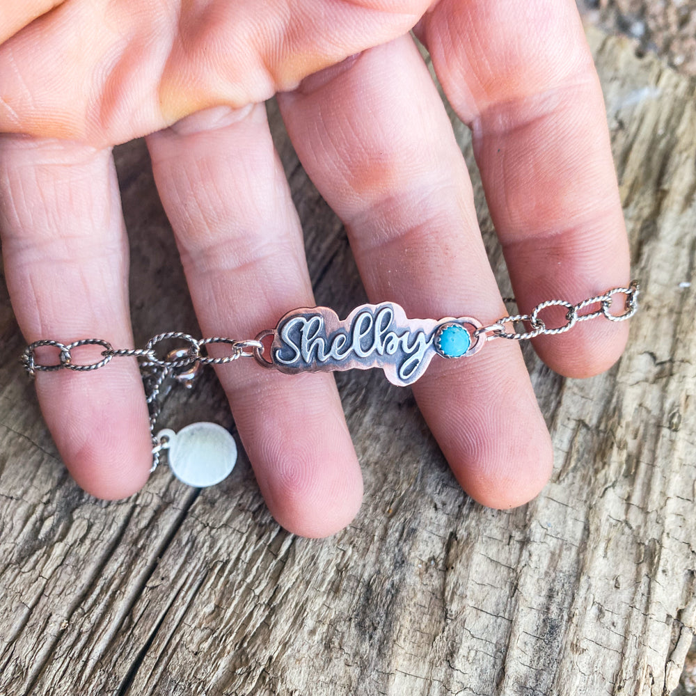 Sterling Silver & Copper Chain Bracelet