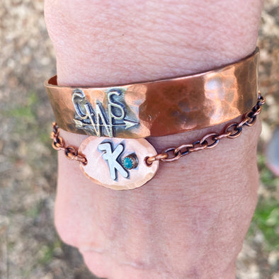 Personalized Copper Cuff Bracelet