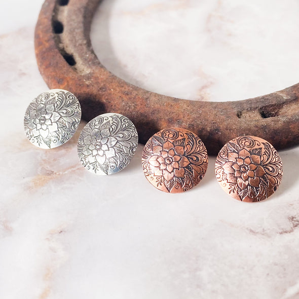 Western Ivy Floral Post Earrings