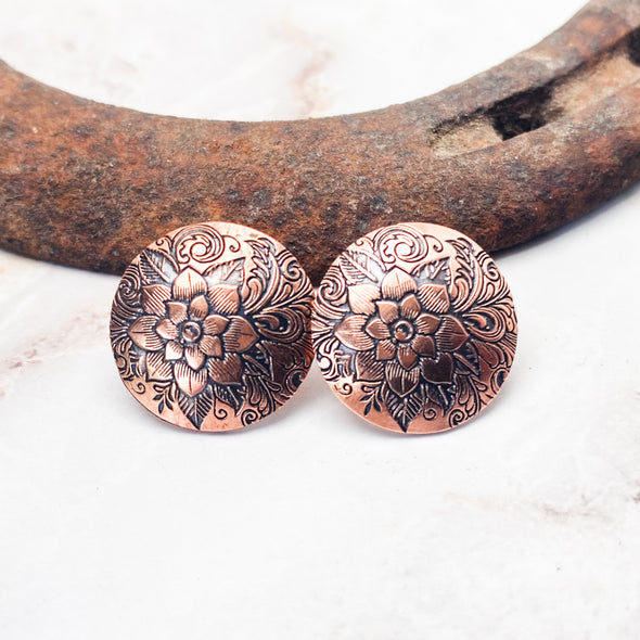 Western Ivy Floral Post Earrings