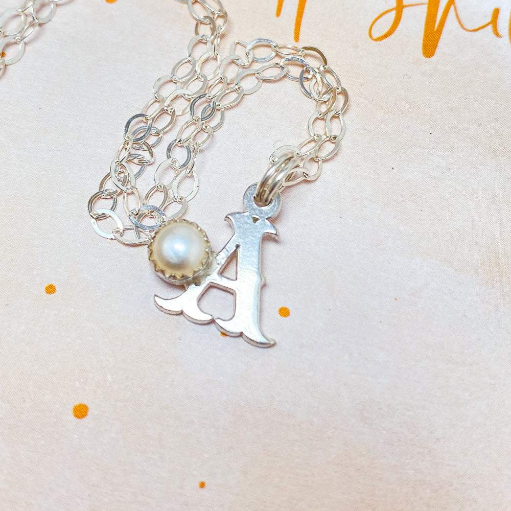 Pearl Letter Necklace