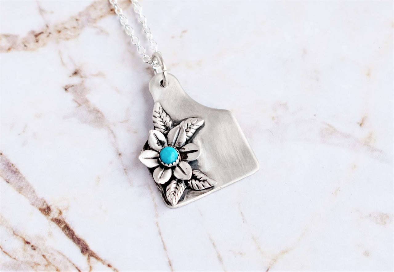 Cattle Ear Tag Garden Necklace