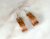 Copper Tooled Hoop Earrings