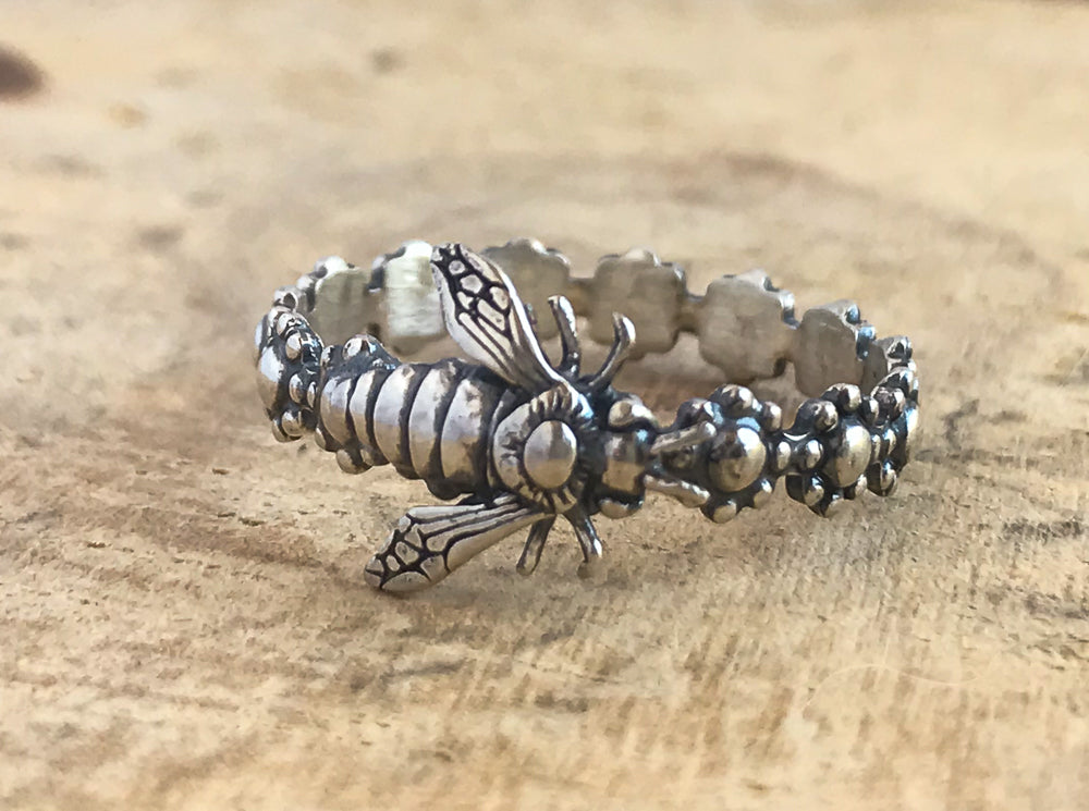Sterling Silver Bee Ring