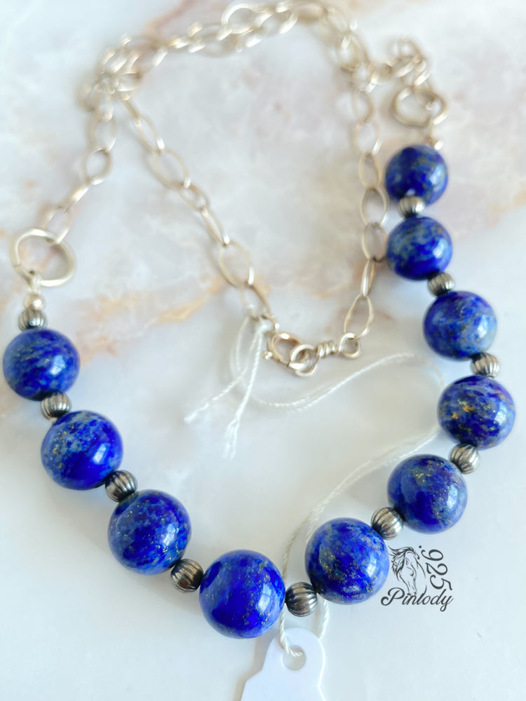 Lapis Lazuli Bead Necklace