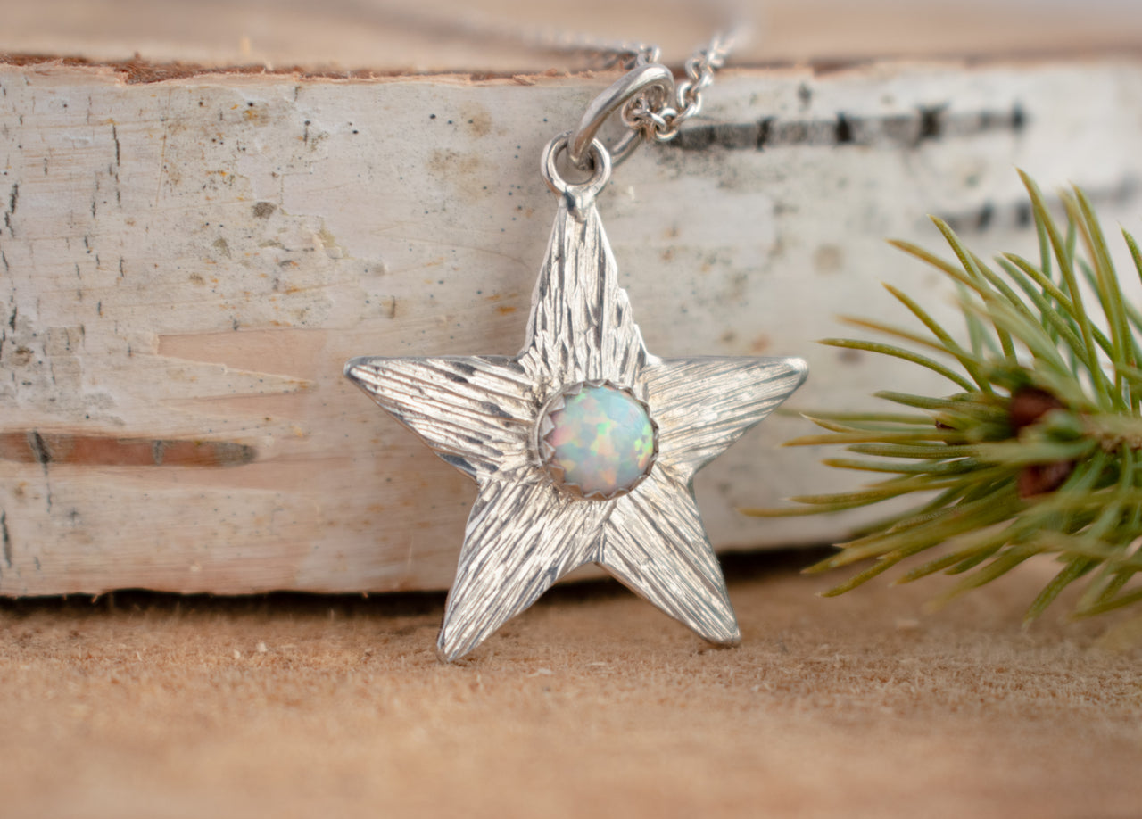 Opal Star Necklace