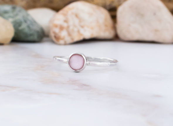Pink Shell Stacking Ring