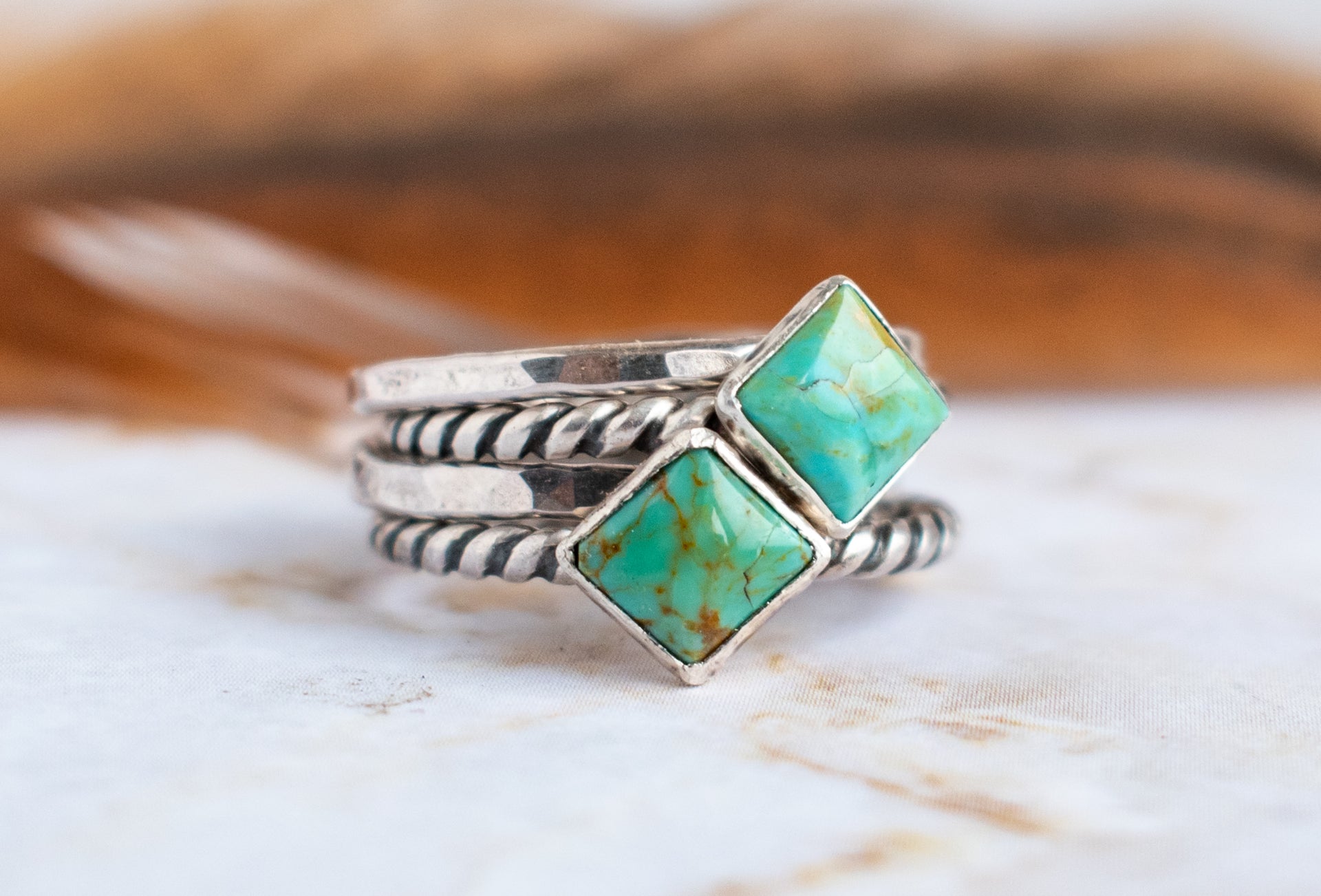 square turquoise ring