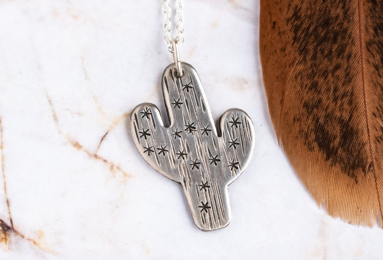 Sterling Cactus Necklace