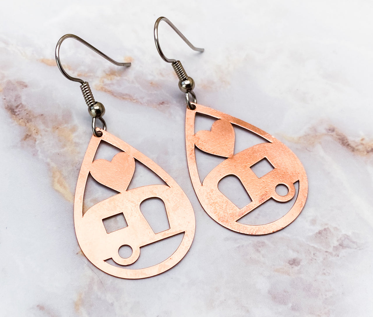 Camping Love Teardrop Earrings