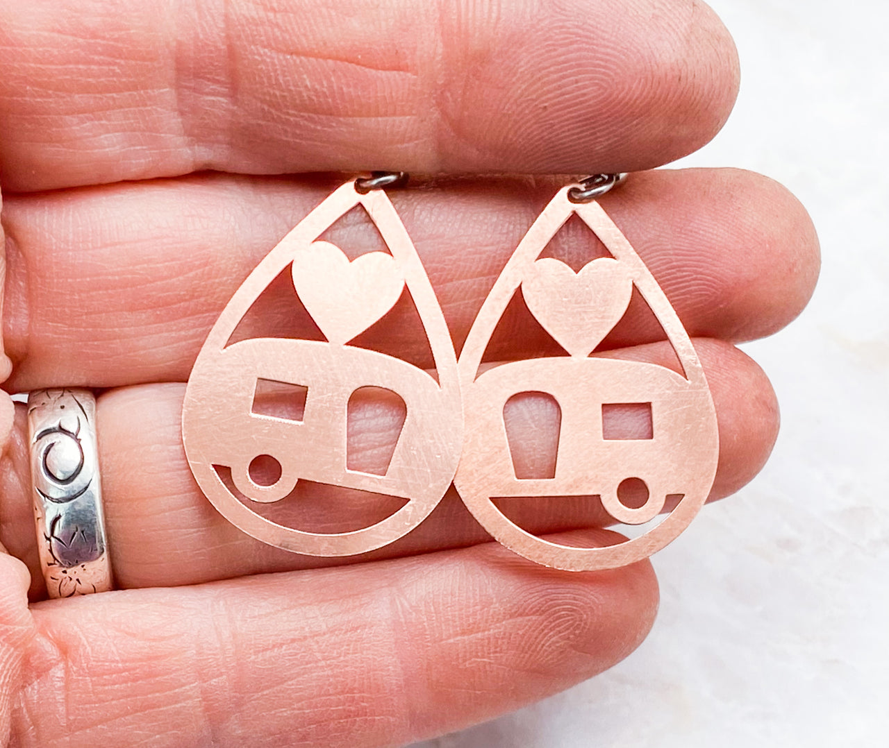 Camping Love Teardrop Earrings